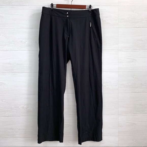 Nike Pants - Nike Black Flat Front Athletic Warm Up Pants